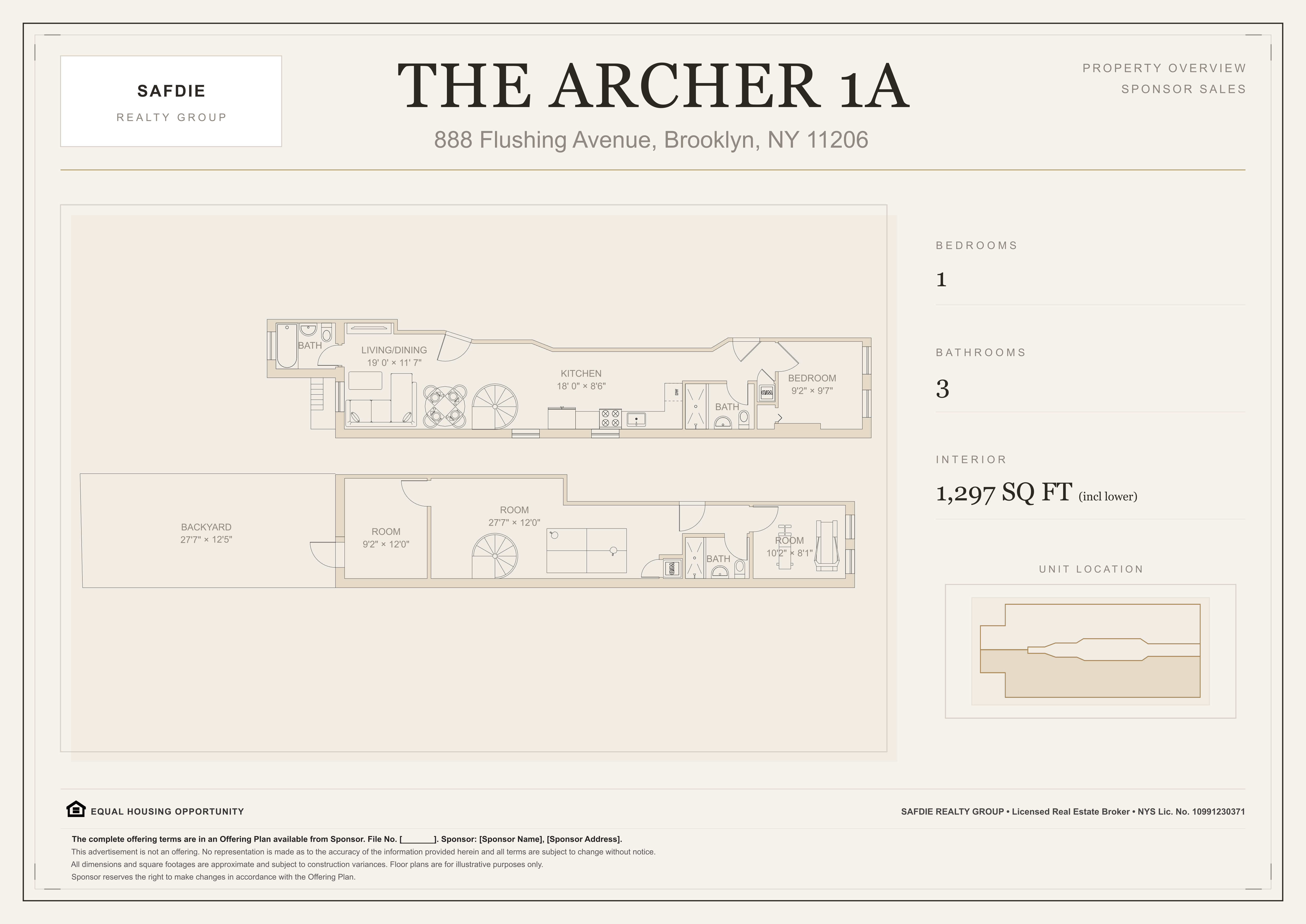 Unit 1A floor plan