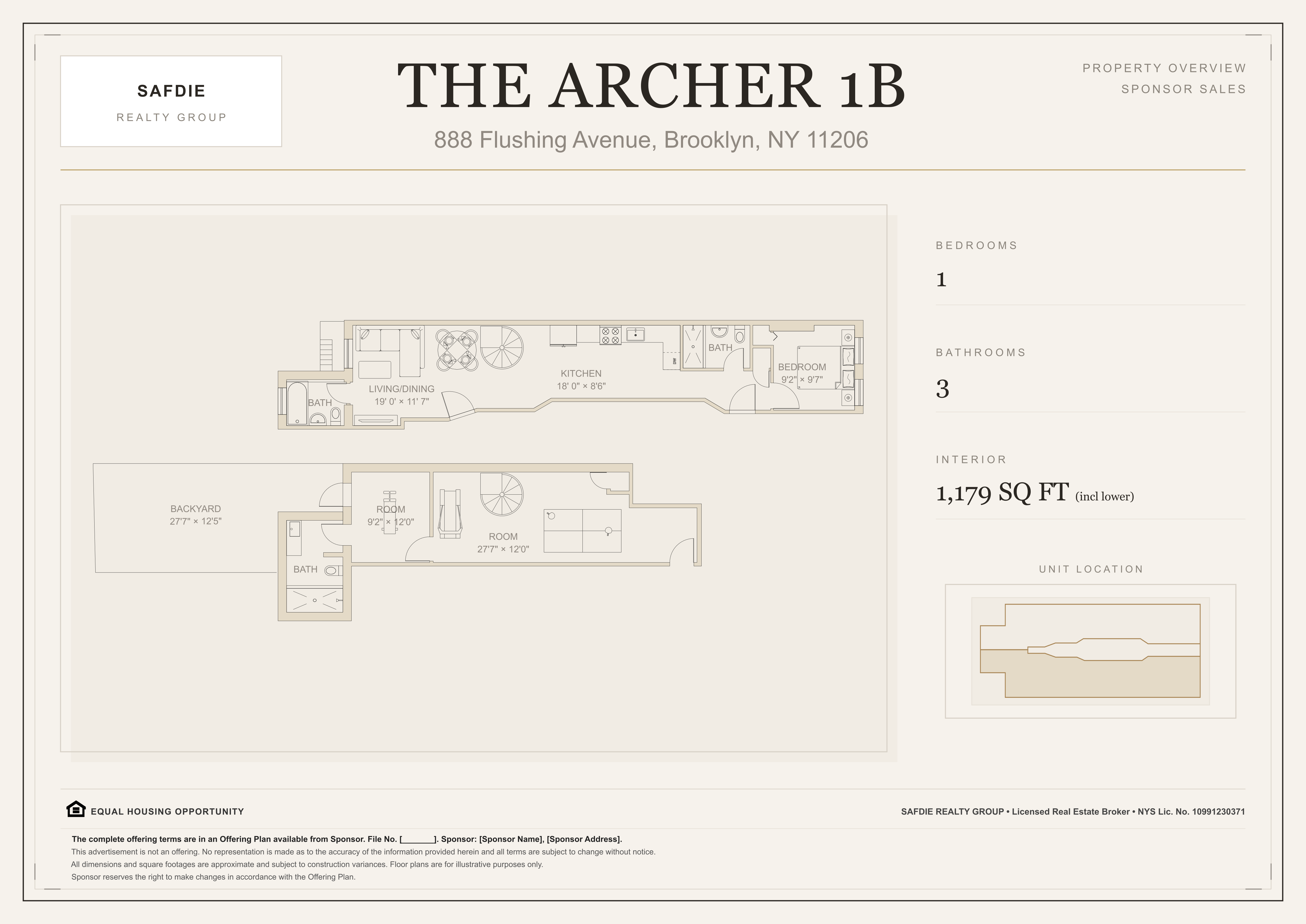 Unit 1B floor plan