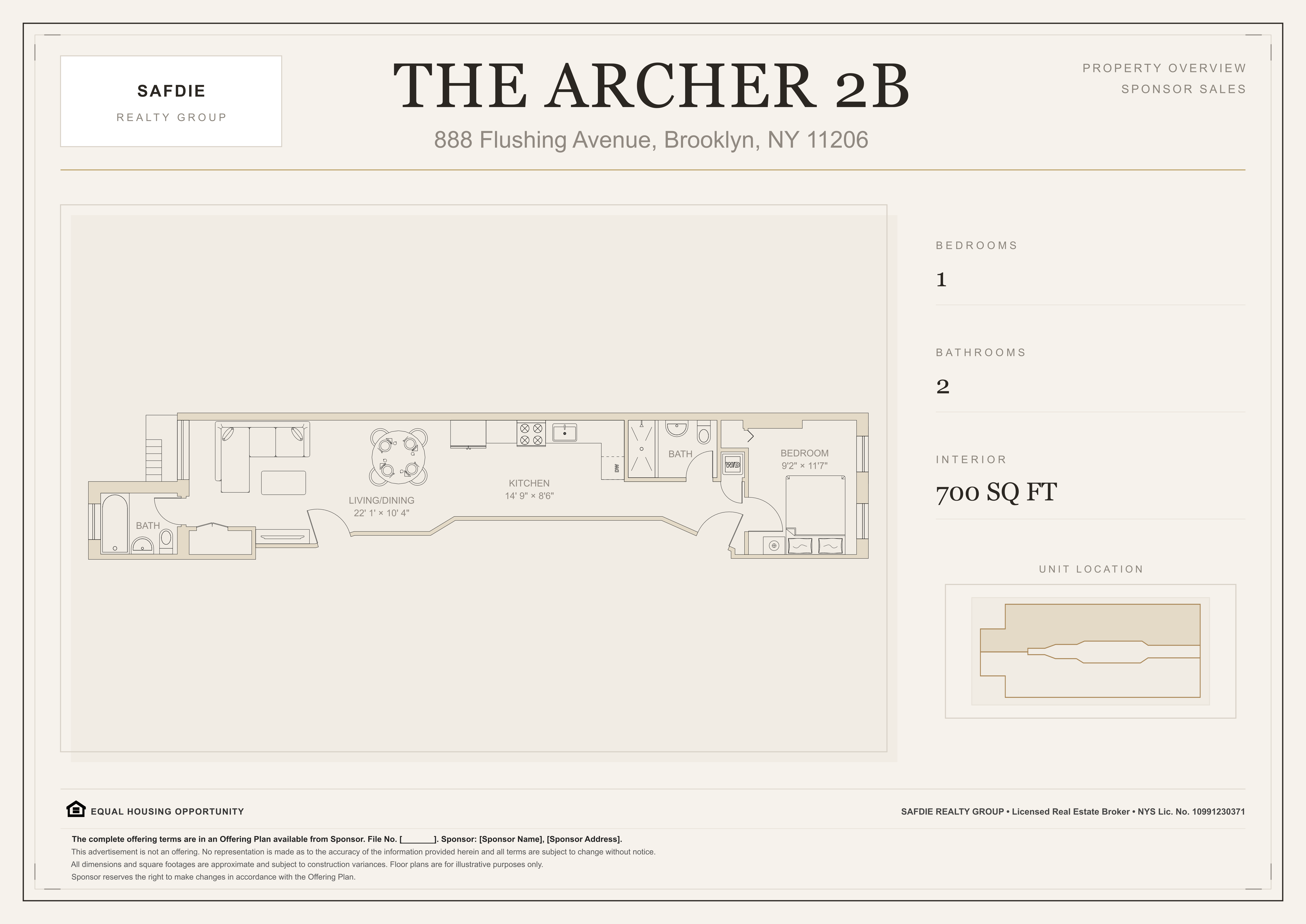 Unit 2B floor plan