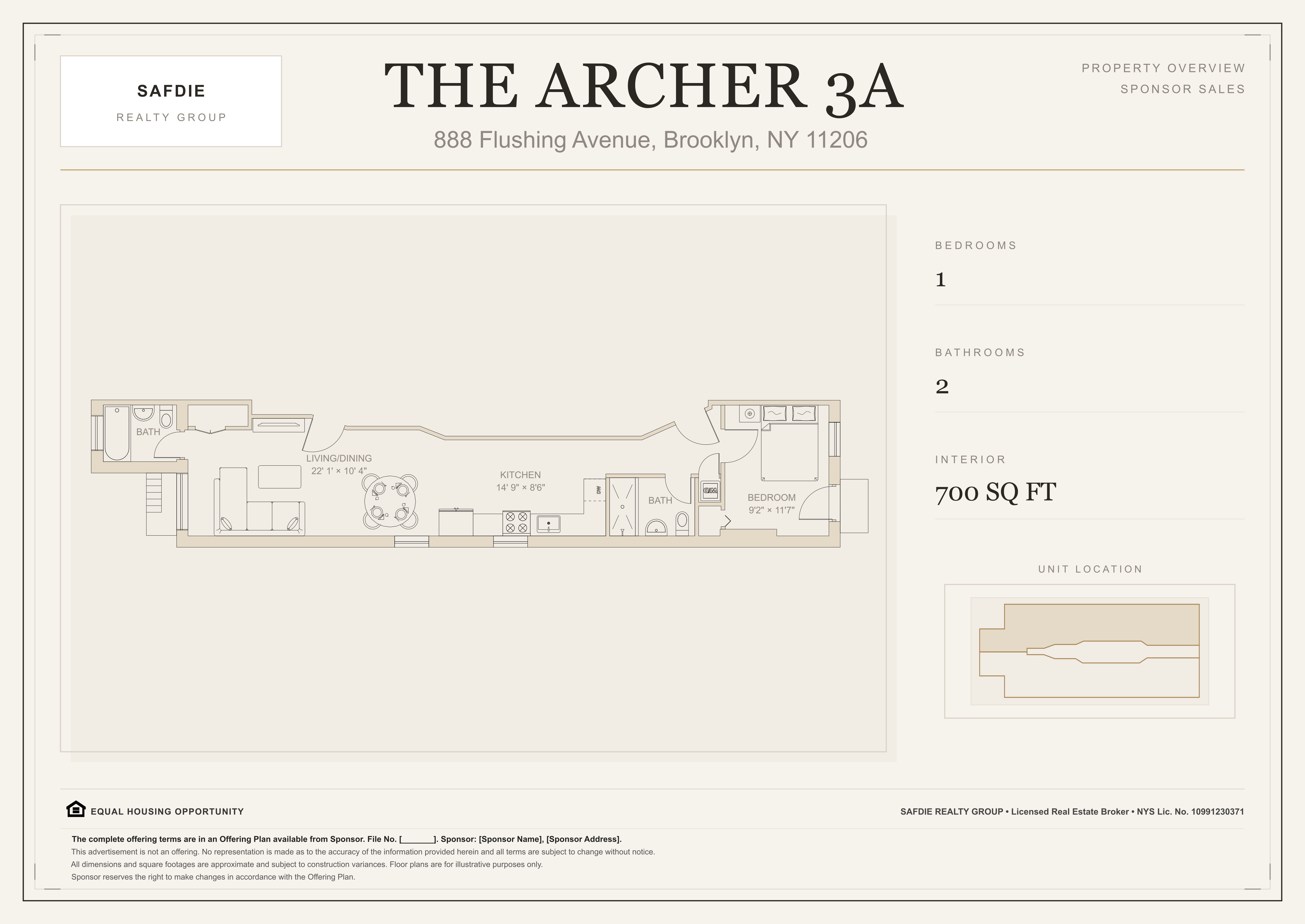 Floors 3-4 A-line floor plan